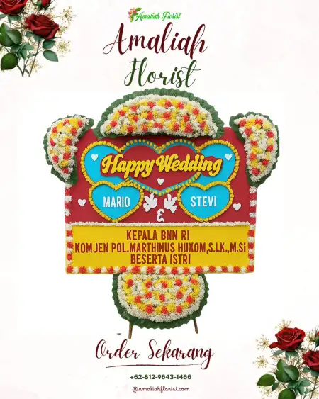 Papan Bunga Pernikahan Boting